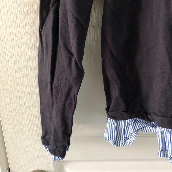Oasis Fashion  Dark blue sweater with blouse detail Size L - Picture 3 of 12